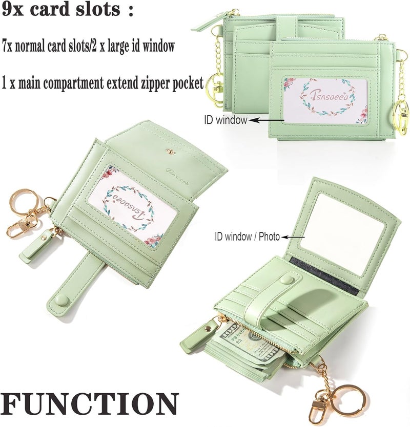 TSNSOEEO Keychain Wallet Wristlet Small Credit Card Holder Bracelet Key Chain Purse Bangle Tassel Beads Key Rings for Women - Image 3